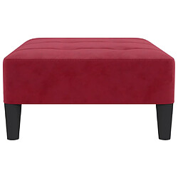 Avis vidaXL Repose-pied Rouge bordeaux 78x56x32 cm Velours