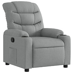 Maison Chic Fauteuil Relax pour salon, Fauteuil inclinable Gris clair Tissu -GKD39936