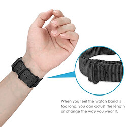 Acheter Wewoo Bracelet pour montre connectée Samsung Galaxy Watch Active en nylon à trois anneaux 22mm / S3 Noir