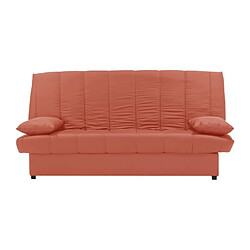 Banquette clic clac 3 places - Tissu 100% coton Terracotta - Style Contemporain - L 190 x P92 cm - MILA 