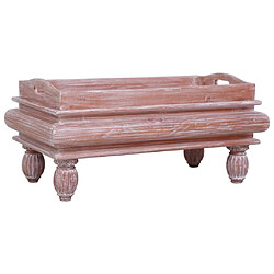 vidaXL Table basse Marron 90x50x40 cm Bois d'acajou massif