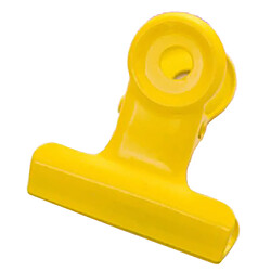 Avis 10pcs clips de charnière en métal pince à papier Bulldog pince / classeur de fichiers jaune