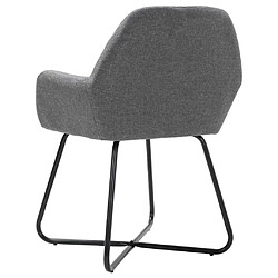 Acheter vidaXL Chaises à manger lot de 4 gris foncé tissu