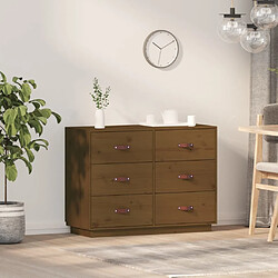 Maison Chic Buffet,Meuble de Rangement,commode pour salon,Cuisine Marron miel 100x40x75 cm Bois massif de pin -MN97389