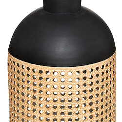 Toilinux Lot de 2 Vases en cannage Arbela - Hauteur 60,50 cm - Noir