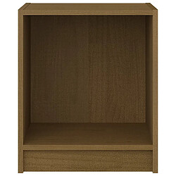 Avis vidaXL Table de chevet Marron miel 35,5x33,5x41,5cm Bois de pin massif