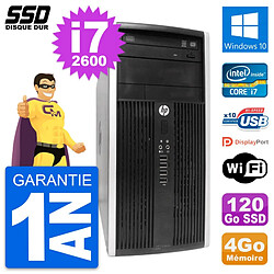 PC Tour HP Compaq Pro 6300 CMT Intel i7-2600 RAM 4Go SSD 120Go Windows 10 Wifi · Occasion 