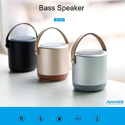 Avis Wewoo Enceinte Bluetooth d'intérieur or Haut-parleur portatif en métal V4.1 extérieur avec la MIC, appui mains-libres et ampère Ligne AUX In