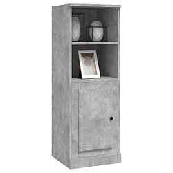 Avis vidaXL Buffet haut gris béton 36x35,5x103,5 cm bois d'ingénierie