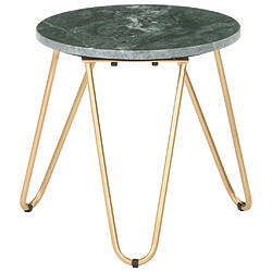 Avis vidaXL Table basse Vert 40x40x40 cm Pierre véritable et texture marbre