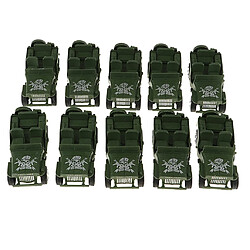 Mini véhicule jouet 10pc Militaire Modèles de Véhicules Voiture de Jeep Soldat Jouet Accessoires de Figure d'Action