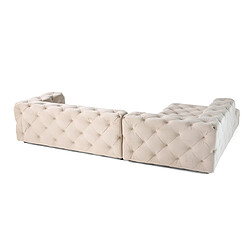 Avis Lisa Design Gallata - canapé Chesterfield d'angle gauche - 5 places - en velours