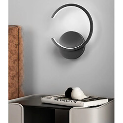 Avis Stoex Applique Murale Led Moderne Applique Murale Minimaliste Lampe Murale Ronde Créative Pour Chambre À Coucher, Bar, Bureau, Étude, Noir, Blanc Froid