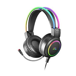 Casques avec Microphone Mars Gaming MHRGB Noir