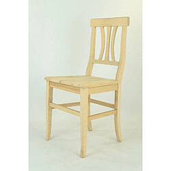 Tommychairs - Set 2 chaises Arte Povera pour la cuisine, structure en bois de hêtre poli non traité 100% naturel et assise en bois