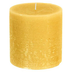 Bougie Cylindrique ""Rustic"" 10cm Jaune