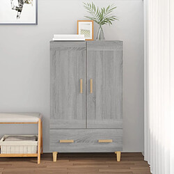 vidaXL Buffet Sonoma gris 70x31x115 cm Bois d'ingénierie