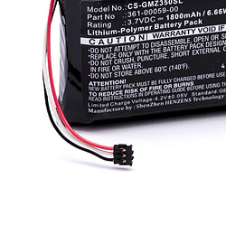 vhbw batterie remplace Garmin 361-00059-00 pour système de navigation GPS (1800mAh, 3,7V, Li-Polymère)