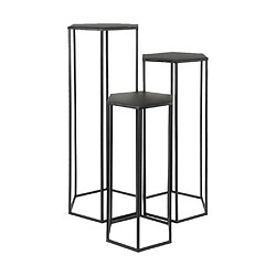 The Home Deco Factory Sellettes assorties en métal (Lot de 3) noir.