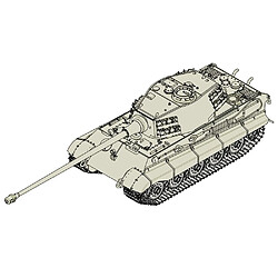 German King Tiger(Henschel turret) with 105mm kWh L/65- 1:72e - Trumpeter 