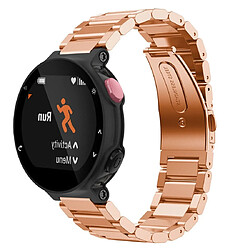 Wewoo Bracelet pour montre connectée Smartwatch avec trois bandes de en acier Garmin Forerunner 220/230/235/630/620/735 or rose 