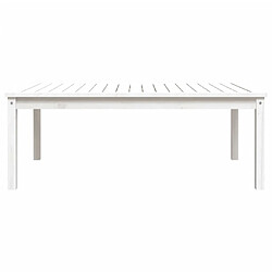 Acheter vidaXL Table de jardin blanc 121x82,5x45 cm bois massif de pin