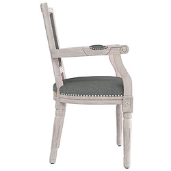 Acheter Maison Chic Chaises à manger,Chaise pour cuisine Gris foncé Tissu -MN82500