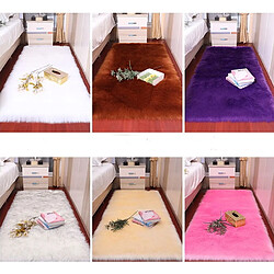 Avis LUUCOZK Tapis moelleux en fausse fourrure Tapis à poils longs pour chambre à coucher SalonChambre-Beige-40 x 60 rectangulaireforme