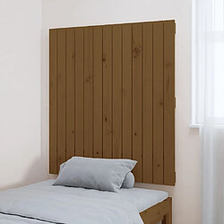 Avis Maison Chic Tête de lit scandinave pour lit adulte,Meuble de chambre murale Marron miel 82,5x3x90 cm Bois massif de pin -MN46891