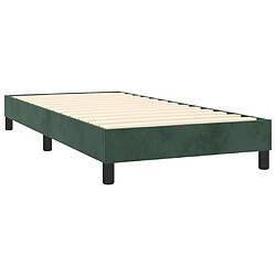 Acheter Maison Chic Lit adulte- Lit + matelas,Sommier à lattes de lit avec matelas Vert foncé 100x200 cm -GKD80232