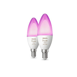 Ledkia Pack Ampoules LED Intelligentes E14 2x4W 470 lm Hue White RGBW