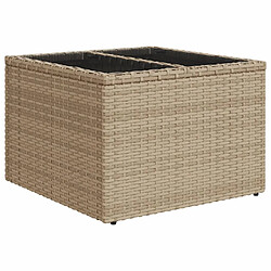 Avis vidaXL Salon de jardin avec coussins 6 pcs beige résine tressée