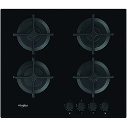 Table de cuisson gaz 60cm 4 feux noir - gob616nb - WHIRLPOOL 