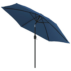 Acheter Maison Chic Parasol Jardin | Parasol d'extérieur avec LED et mat en acier 300 cm Azuré - GKD28280