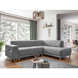 Bestmobilier Bella - canapé d'angle L convertible - 5 places - avec coffre - droit