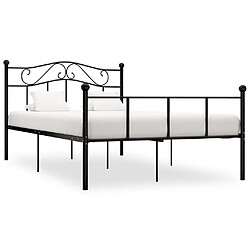 vidaXL Cadre de lit sans matelas noir métal 120x200 cm