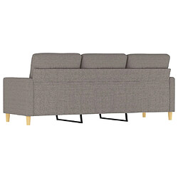 Acheter vidaXL Canapé à 3 places Taupe 180 cm Tissu