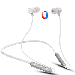 Wewoo Écouteur Bluetooth Oreillette à suspension 4.2 pour BT-900prise en charge de la lecturede la musiquedu contrôle du volume et de la réponse Argent 