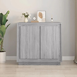 Maison Chic Buffet,Meuble de Rangement,commode pour salon,Cuisine sonoma gris 80x34x75 cm bois d'ingénierie -MN66877