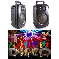 ENCEINTE SONO PORTABLE PARTY BLUETOOTH 150W MOBILE USB TWS LED RGB MSD RADIO FM + MICROPHONE DYNAMIQUE