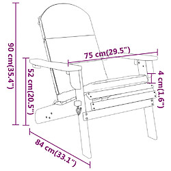 vidaXL Chaise de jardin Adirondack avec coussins bois massif d'acacia pas cher