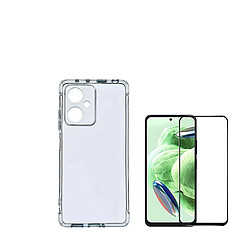 Superprotect Housse anti-choc kit de couverture + film en verre trempé à couvercle complet 5D Phonecare pour Oppo A79 5G - Transparent