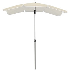 vidaXL Parasol de jardin avec mât 200x130 cm sable