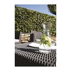 Allibert-Jardin ALLIBERT Salon de jardin CORONA 4 places imitation resine tressee - Gris