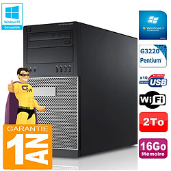 PC Tour DELL 9020 Intel G3220 Ram 16Go Disque 2 To Graveur DVD Wifi W7 · Occasion 