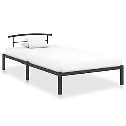 vidaXL Cadre de lit sans matelas noir métal 100x200 cm