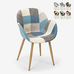 Ahd Amazing Home Design Chaise de cuisine salon design nordique patchwork Finch, Couleur: Patchwork 5