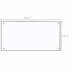 Acheter vidaXL Dosseret de cuisine Transparent 80x40 cm Verre trempé