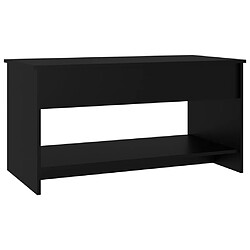 Acheter vidaXL Table basse noir 102x50x52,5 cm bois d'ingénierie