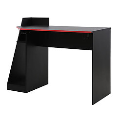 Mobili Rebecca Table Gaming Pour PC Table Noire Rouge En Bois Design Moderne Avec Accessoires